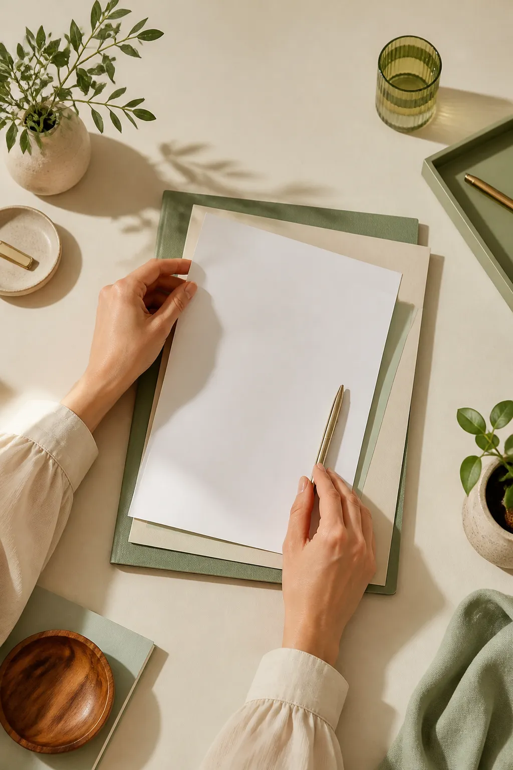 Organized insurance documents on a desk